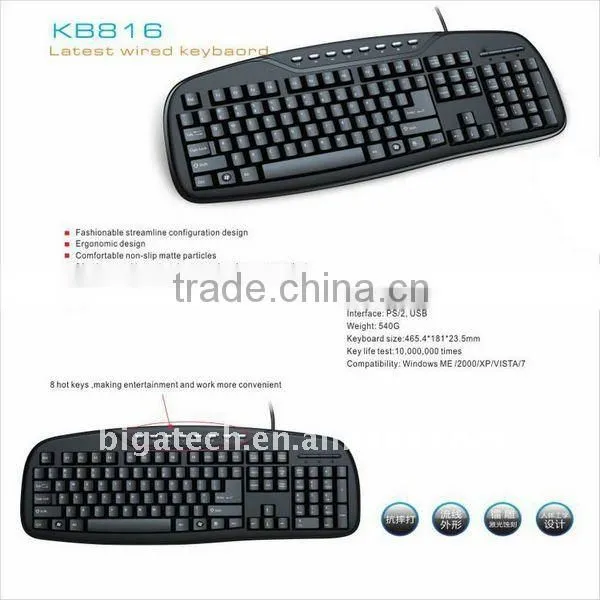 Standard wired keyboard with 104 Keys