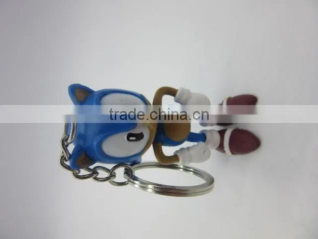 Hot plastic cartoon figurine keychain