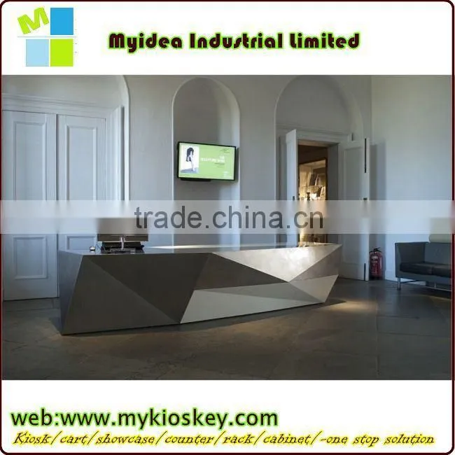 2015 Fantastic Design High Gloss Blue Cambered Surface Bar Counter bar counter plastic