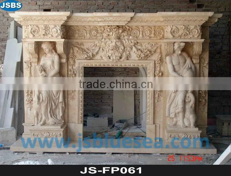 Delicate marble fireplace design