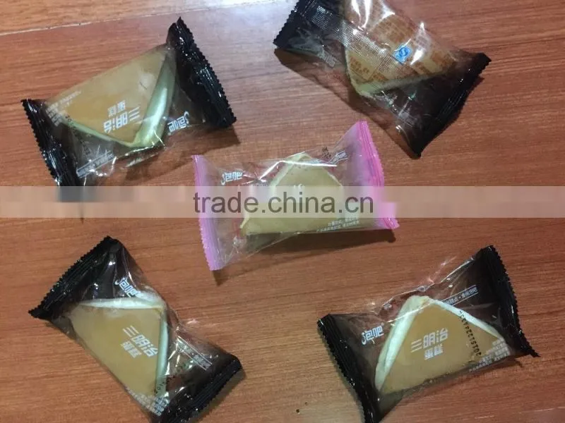 triangle sandwich packaging bag/ sandwich bag/cake packaging/food grade plastic packaging roll film