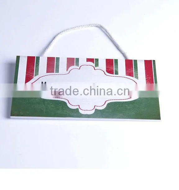 2014 new design square shaped Christmas theme hang plaque