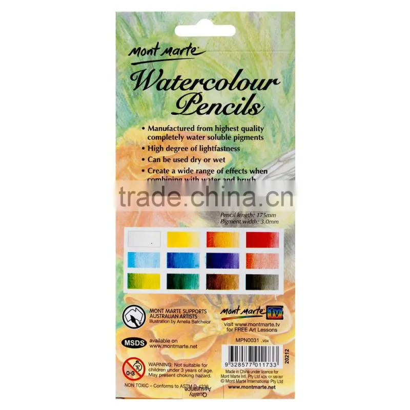 Mont Marte Watercolour Pencils 12pce