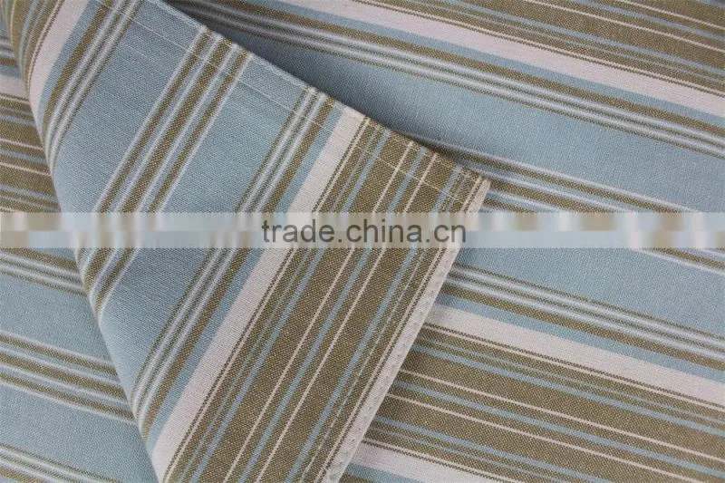 100% cotton luxury fashion yarn dyed print stripe cheap table cloth