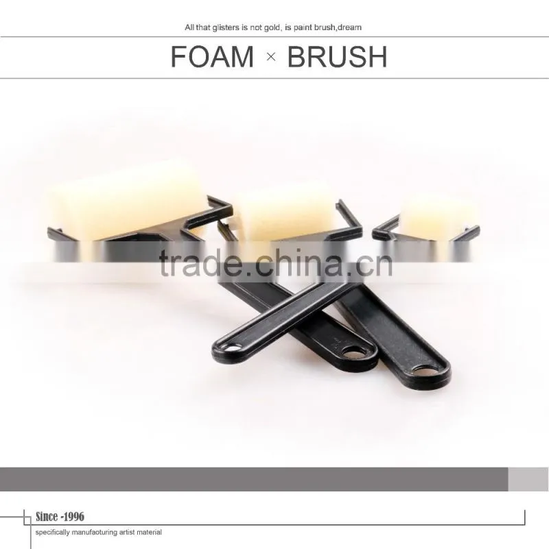 3pcs High Quality Plastic Handle Foam Paint Roller Brush