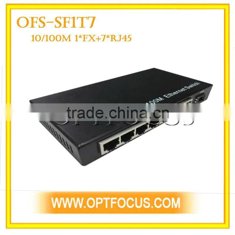 7 ports Gigabit Ethernet Optical Fiber Switch
