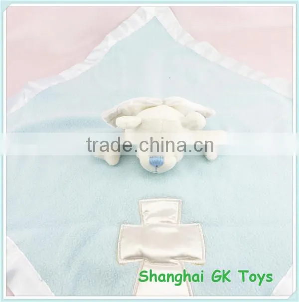 2014 new arrive white bear blue baby handkerchief