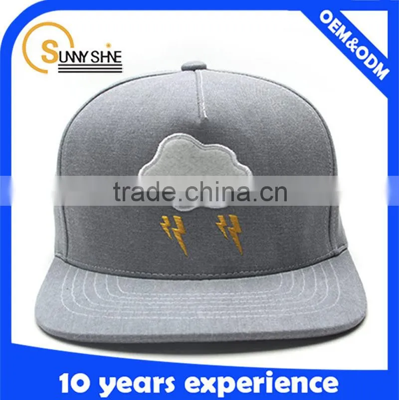 Custom 5 panel snapback caps stitching patch snapback hats