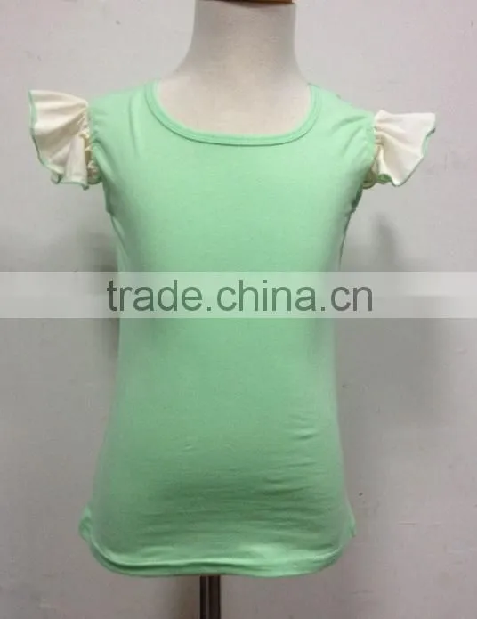 Digitally Printed round-neck baby girls Tee Shirts Customized children relgan tee shirt