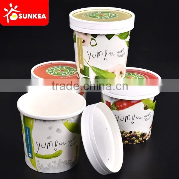 Disposable 16oz paper soup cup kraft