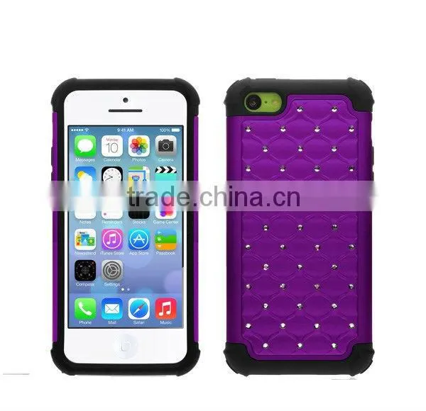 DIAMOND BLING SHOCKPROOF HARD MOBILE PHONE CASE COVER FOR IPHONE 5C