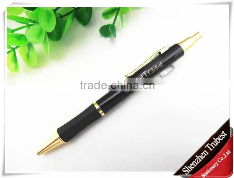 rubber grip metal spring pen