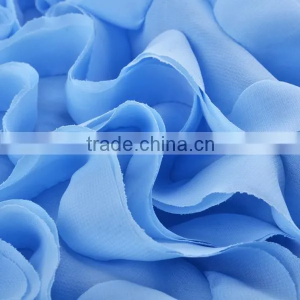 elegant shape ripple chiffon lace embroidery for girl dress