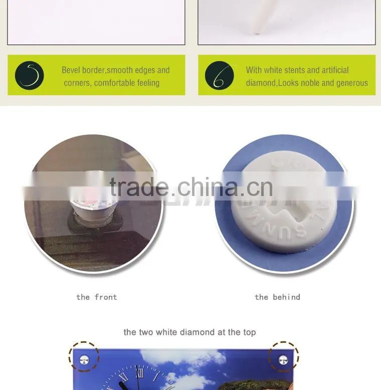 Glass photo frame for sublimation print from SUNMETA company