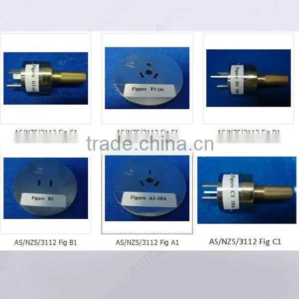 AS/NZS 3112 Australian plug and socket gauge plug adaptor