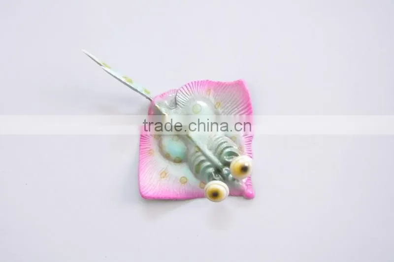 5 inch Pearl Powder Surface Butterfish Decoration Plastic Fridge Magnet