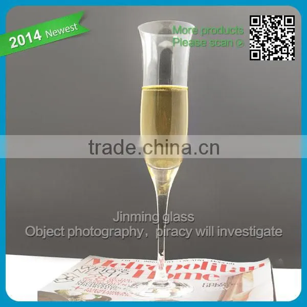 Boutique transparent glass champagne cup goblet classic sparkling wine goblet wedding
