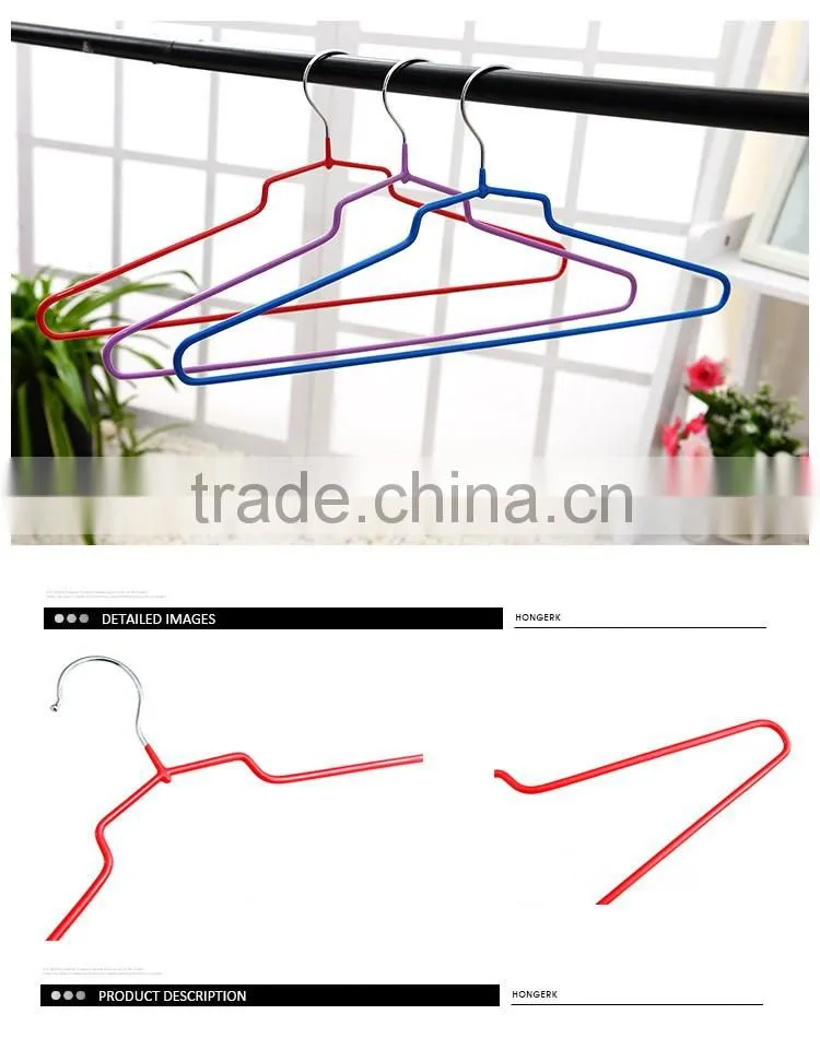non slip metal plastic pvc coating cloth hanger,coat hanger