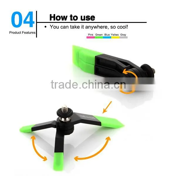 2015 Hot Selling Products, Portable Mini Camera Tripod, Tripod Holder for Cell Phone