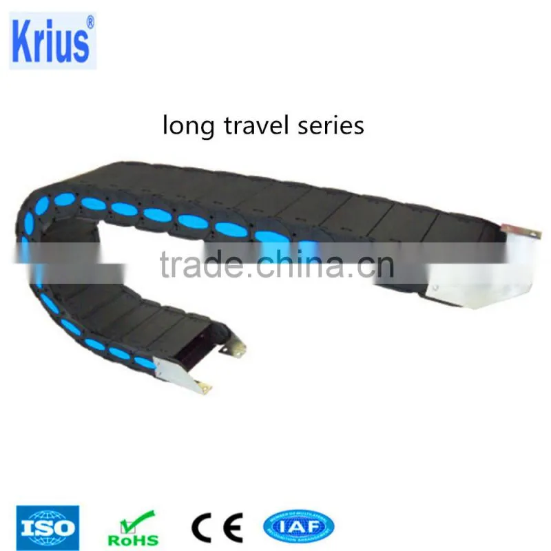totally enclosed plastic supply chain for machine