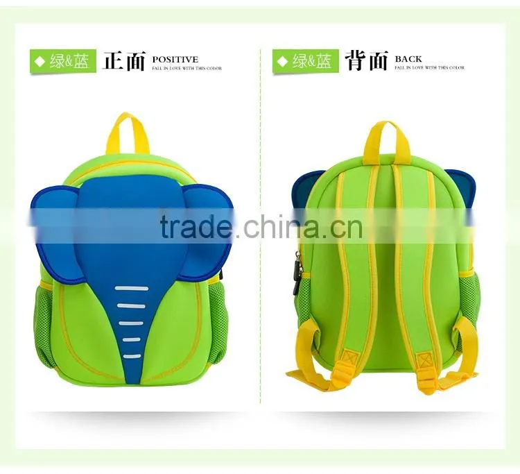 2016 Hot sell factory price OEM neoprene kids backpack children school bag