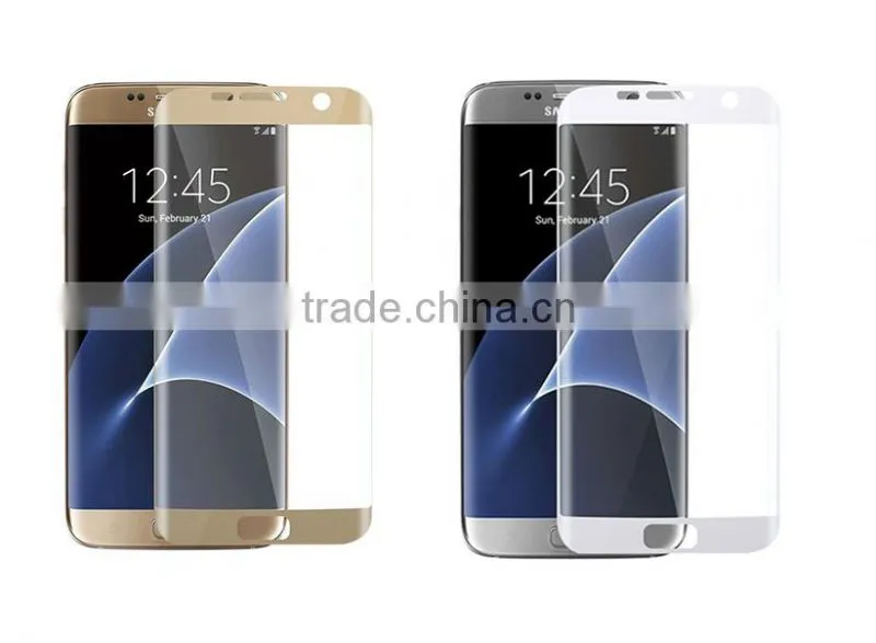 2016 New Arrival Full Cover 3D curved tempered glass screen protector For Samsung Galaxy s7 edge