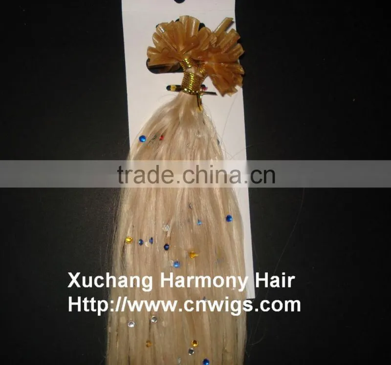 Best remy quality 18 100% nail u tip remy human hair extension