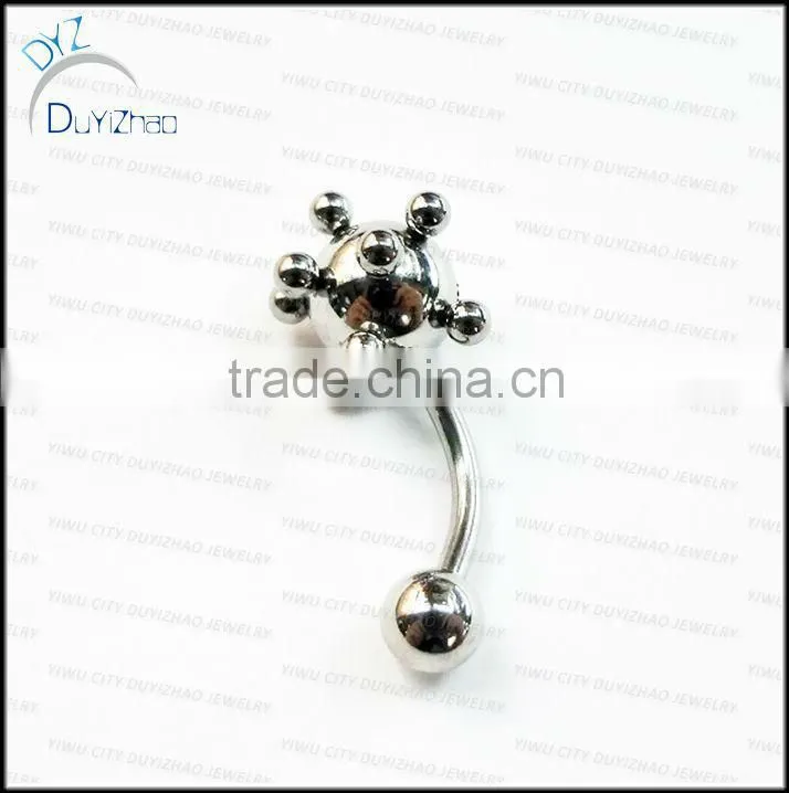 fashion navel ring in stainless steel jewelry navel belly ring