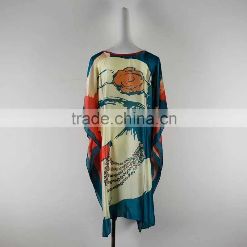 Women Fashion Southeast Asia Bat-wing Sleeves chiffon Dress
