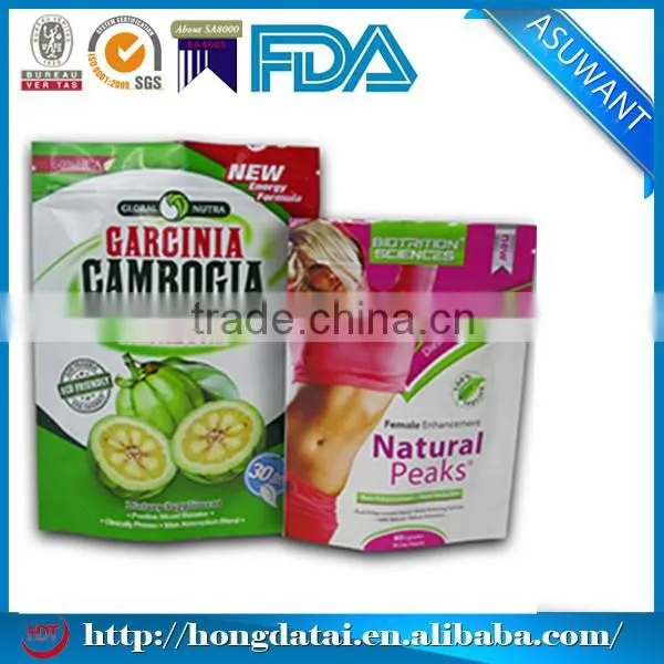 2014 lovely customer made special shape stand up vacuum plastic pouches bags manufactuer