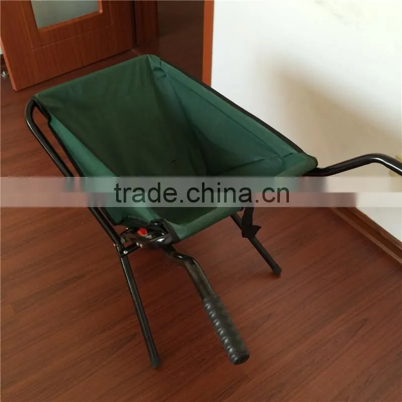 Folding Dump Garden Cart Outdoor Utility Lawn Wheelbarrow