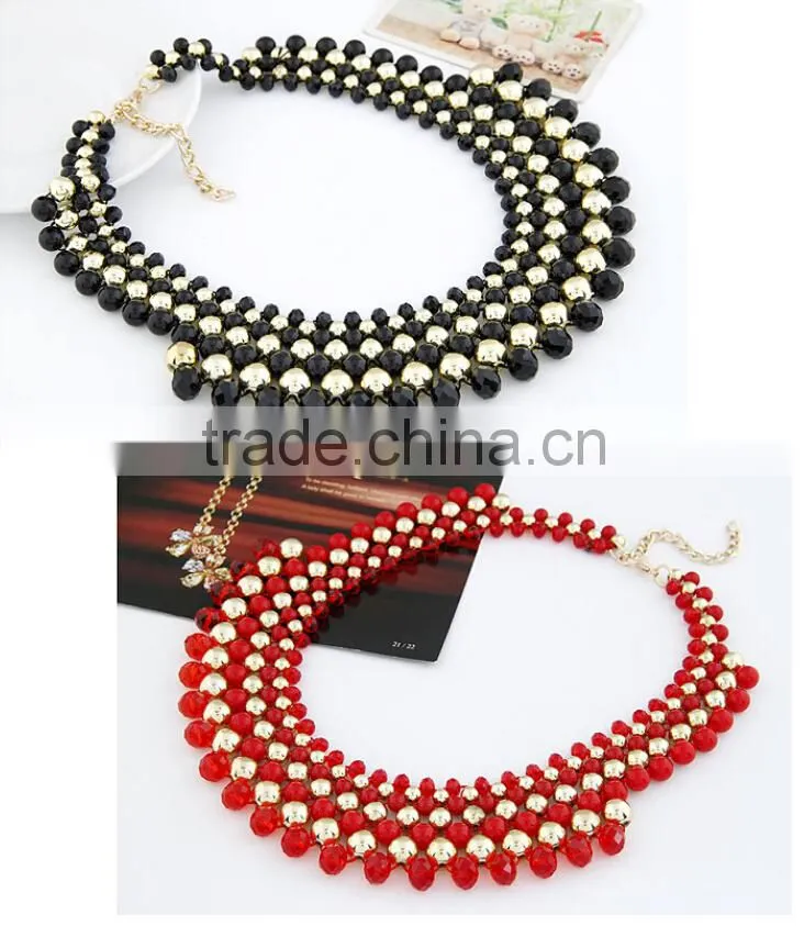 Fashion Jewelry Europe and America Fashion Elegant Shining All-match Crystal and Resin Alloy Charm& Statement Necklace in Stock