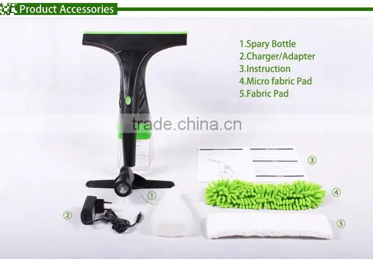 Cordless vacuum rechargeble window cleaner