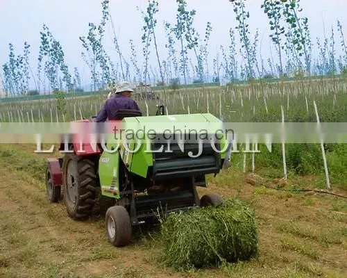 PTO linked round hay baler