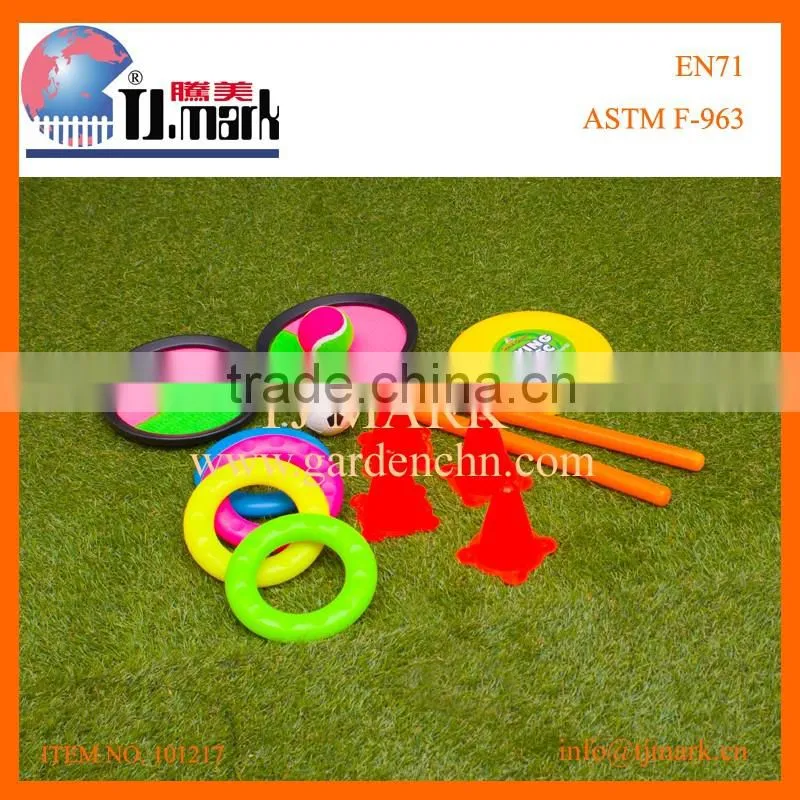 Kids sport toy/outdoor toy/plastic sticky beach catch ball racket