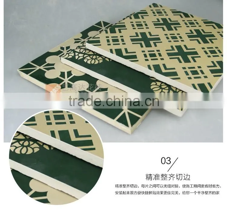 200*200mm green color moroccan decorative wall tile non-slip kitchen floor tile