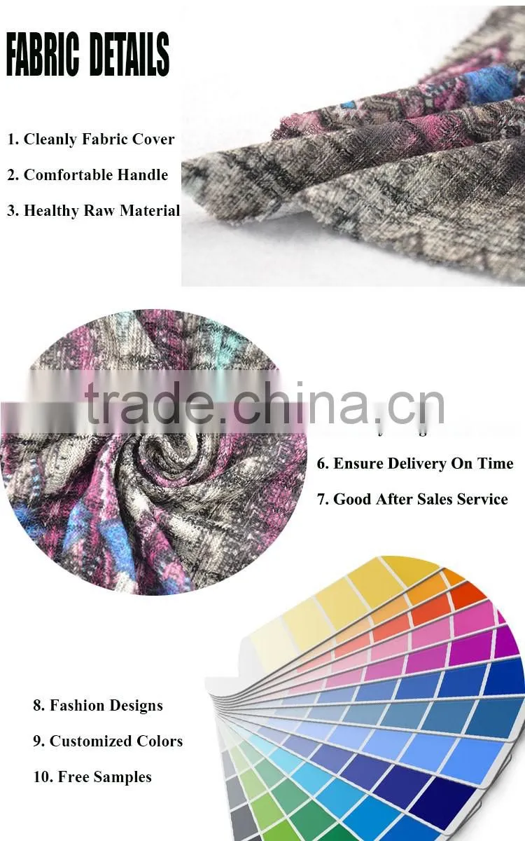 sleeveless racerback hoodie women's clothing polyester rayon spandex with printed tubular rib knit fabric