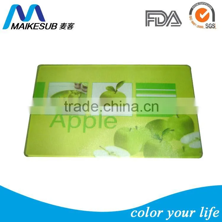 Wine bottle design glass cutting board for sublimation printing