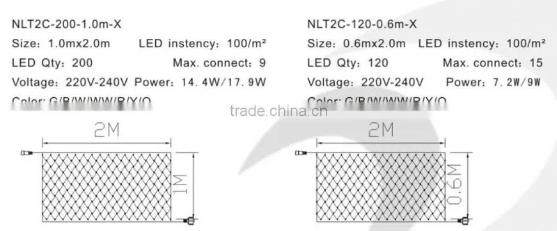 CE Large LED Decorative Net Light for Holiday Decoration, LED Curtain Light