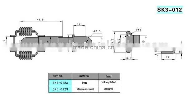 Stainless Steel SK3-012 High Quality Spring Toggle Latch