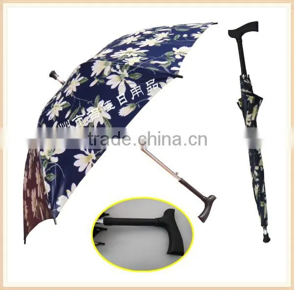 For old man walking stick umbrella
