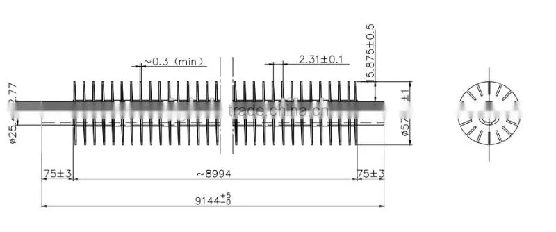 Extruded Aluminum Fin Tubes for Heat Exchanger