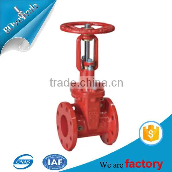 3 6 inch ANSI AWWA C515 C509 FM UL OS&Y flanged rising stem gate valve