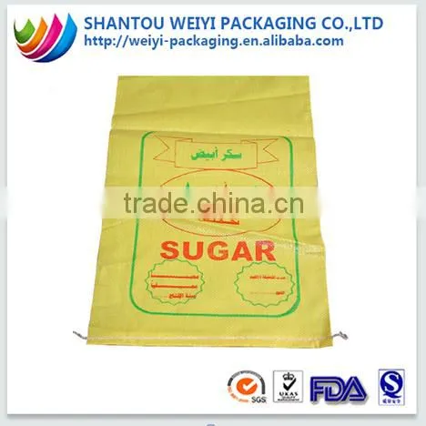 Color printed plastic pp woven bag/ bopp lamianated pp woven bag