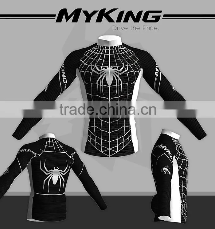 Spider-Man Long Sleeve Black Cycling Jersey Rading Sport Suit