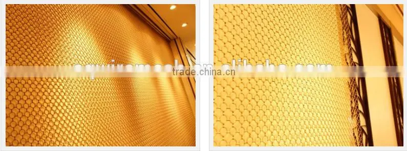 Chain braid ring mesh for building exterior and interior decoration