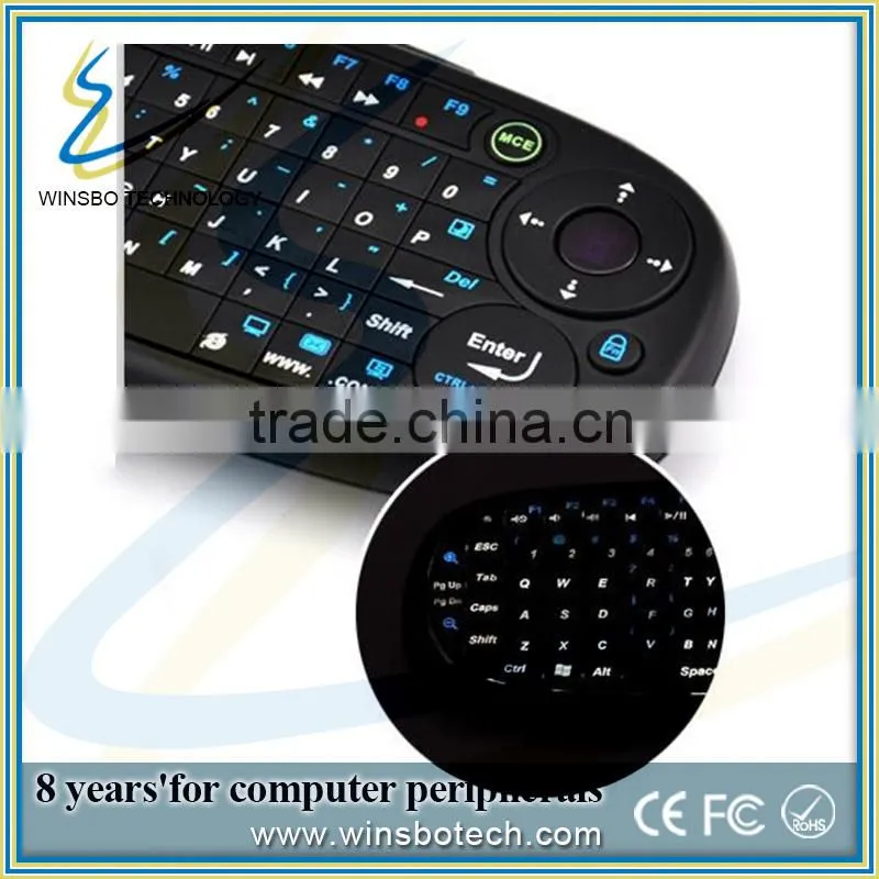 handhold mini wireless keyboard and mouse for apple android/ pc/ tablets/ tv box