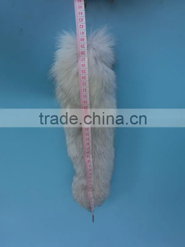 Genuine fox tail fur blue fox tail keychain for bag and garments