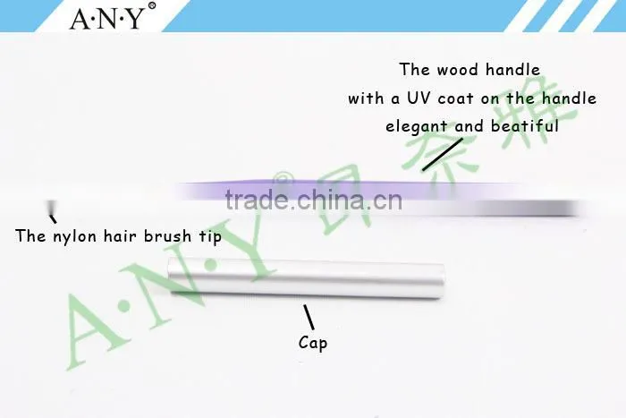 ANY Nail Art School Using Black Acrylic Handle Mini UV Gel brush Cheap Price