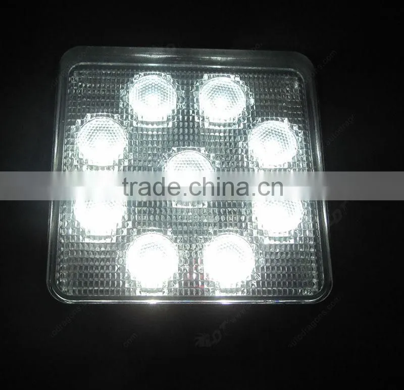 Square Cube 27W LED Work Light 60 / 30 degree UTE Car Offroad light